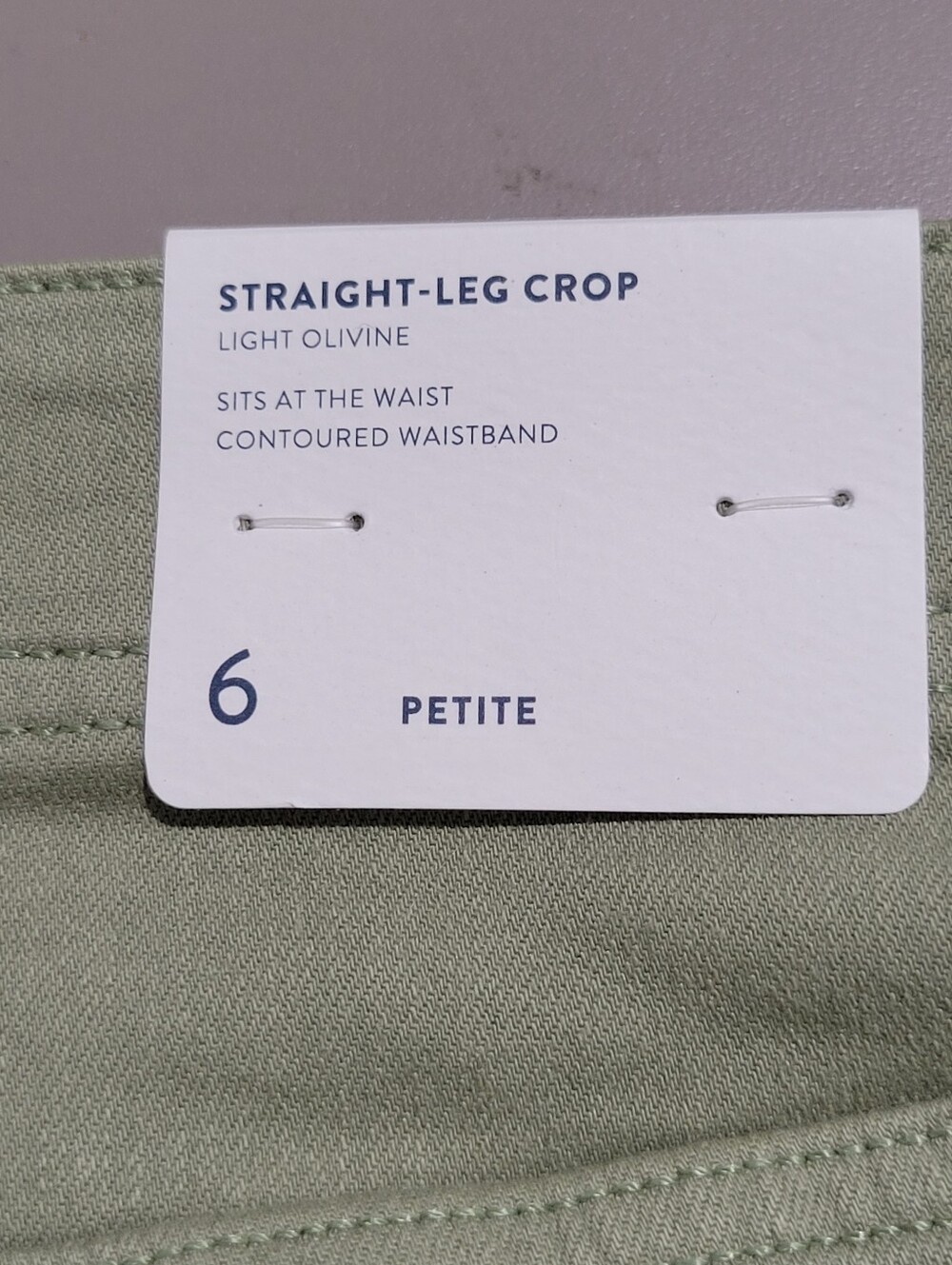 J. Jill High-Rise Straight Leg Crop Light Olivine Size 6 NWT Stretch 14×23 - Picture 5 of 16